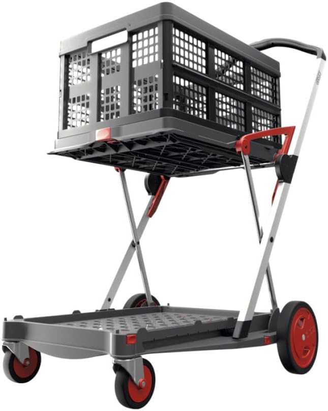 CARTER The Original | Made in Germany | Multi use Functional Collapsible carts | Mobile Folding Trolley | Shopping cart with Storage Crate | Platform Truck (Green) - Grand Goldman