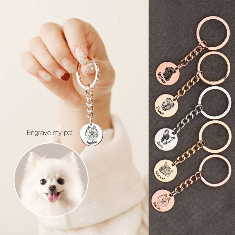 CATSPER™ Premium Custom Pet Cat And Dog Photo Diy Keychain - Grand Goldman