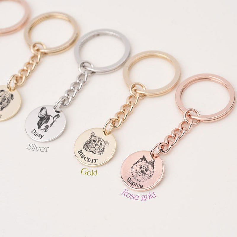CATSPER™ Premium Custom Pet Cat And Dog Photo Diy Keychain - Grand Goldman