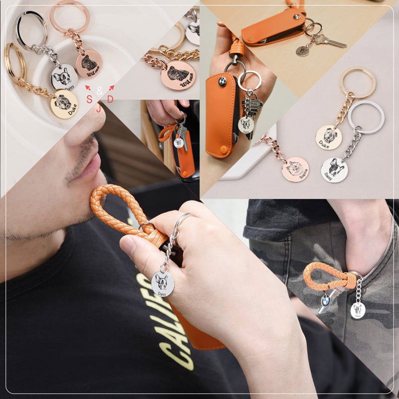 CATSPER™ Premium Custom Pet Cat And Dog Photo Diy Keychain - Grand Goldman
