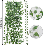 CEWOR 24 Pack 173ft Artificial Ivy Greenery Garland, Fake Vines Hanging Plants Backdrop for Room Bedroom Wall Decor, Green Leaves for Jungle Theme Party Wedding Decoration - Grand Goldman