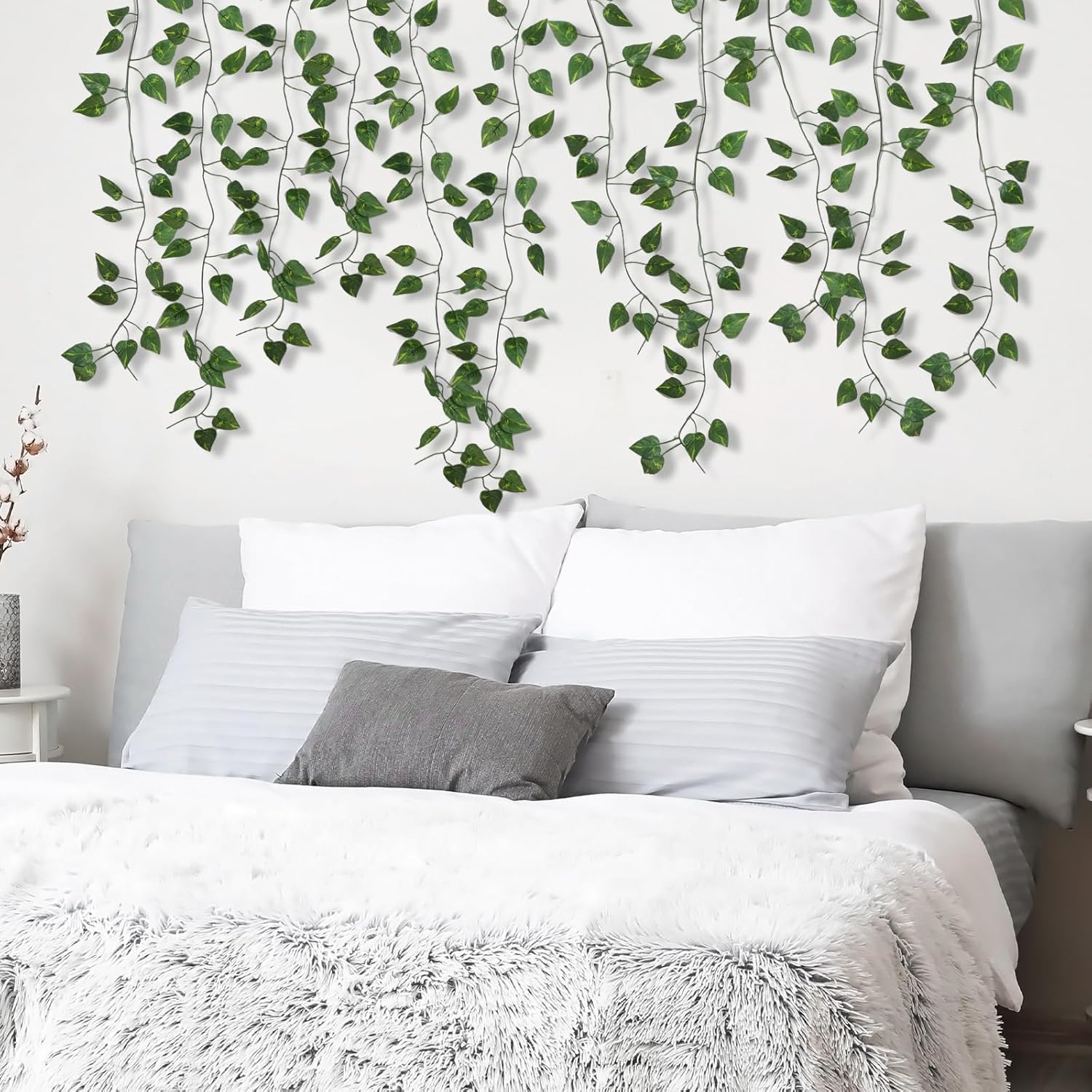 CEWOR 24 Pack 173ft Artificial Ivy Greenery Garland, Fake Vines Hanging Plants Backdrop for Room Bedroom Wall Decor, Green Leaves for Jungle Theme Party Wedding Decoration - Grand Goldman