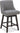 CHITA Counter Height Swivel Barstools, FSC Certified 26" H Seat Height Upholstered Bar Stools Set of 2, Faux Leather in Creamy Grey - Grand Goldman