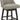 CHITA Counter Height Swivel Barstools, FSC Certified 26" H Seat Height Upholstered Bar Stools Set of 2, Faux Leather in Creamy Grey - Grand Goldman