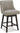 CHITA Counter Height Swivel Barstools, FSC Certified 26" H Seat Height Upholstered Bar Stools Set of 2, Faux Leather in Creamy Grey - Grand Goldman