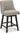 CHITA Counter Height Swivel Barstools, FSC Certified 26" H Seat Height Upholstered Bar Stools Set of 2, Faux Leather in Creamy Grey - Grand Goldman