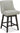CHITA Counter Height Swivel Barstools, FSC Certified 26" H Seat Height Upholstered Bar Stools Set of 2, Faux Leather in Creamy Grey - Grand Goldman