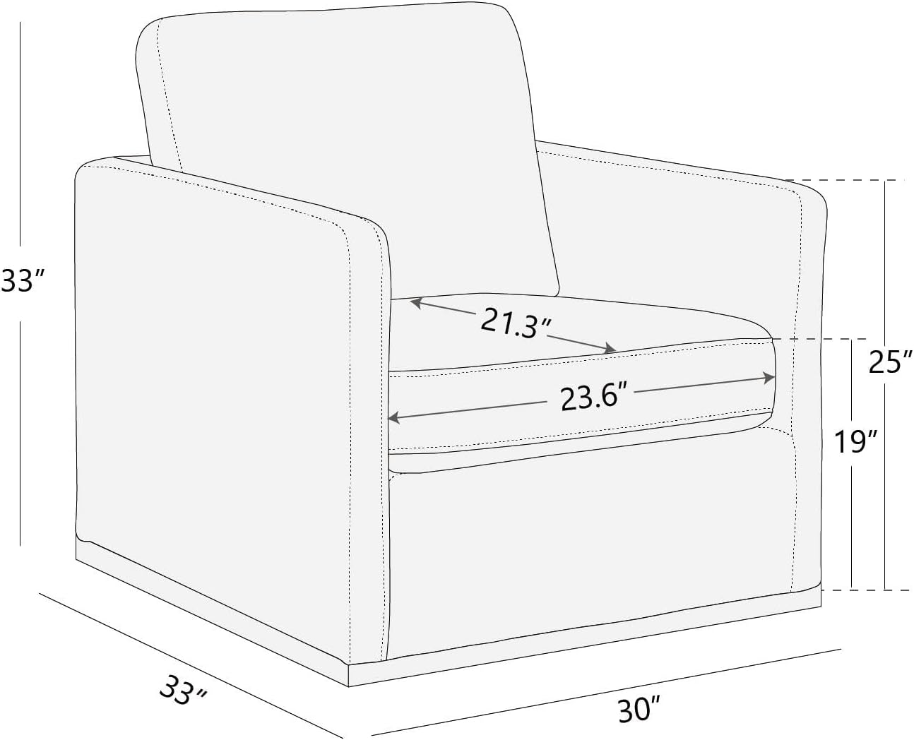 CHITA Genuine Leather Swivel Accent Chair, FSC Certified Mid Century Modern Arm Chair for Living Room and Bedroom, Saddle - Grand Goldman