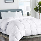 COHOME All Season Queen Cooling Comforter - Premium 2100 Series Down Alternative Comforter - Quilted Duvet Insert with Corner Tabs - Luxury Soft Hotel Comforter - Winter Warm - Reversible - White - Grand Goldman