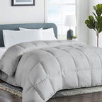 COHOME All Season Queen Cooling Comforter - Premium 2100 Series Down Alternative Comforter - Quilted Duvet Insert with Corner Tabs - Luxury Soft Hotel Comforter - Winter Warm - Reversible - White - Grand Goldman
