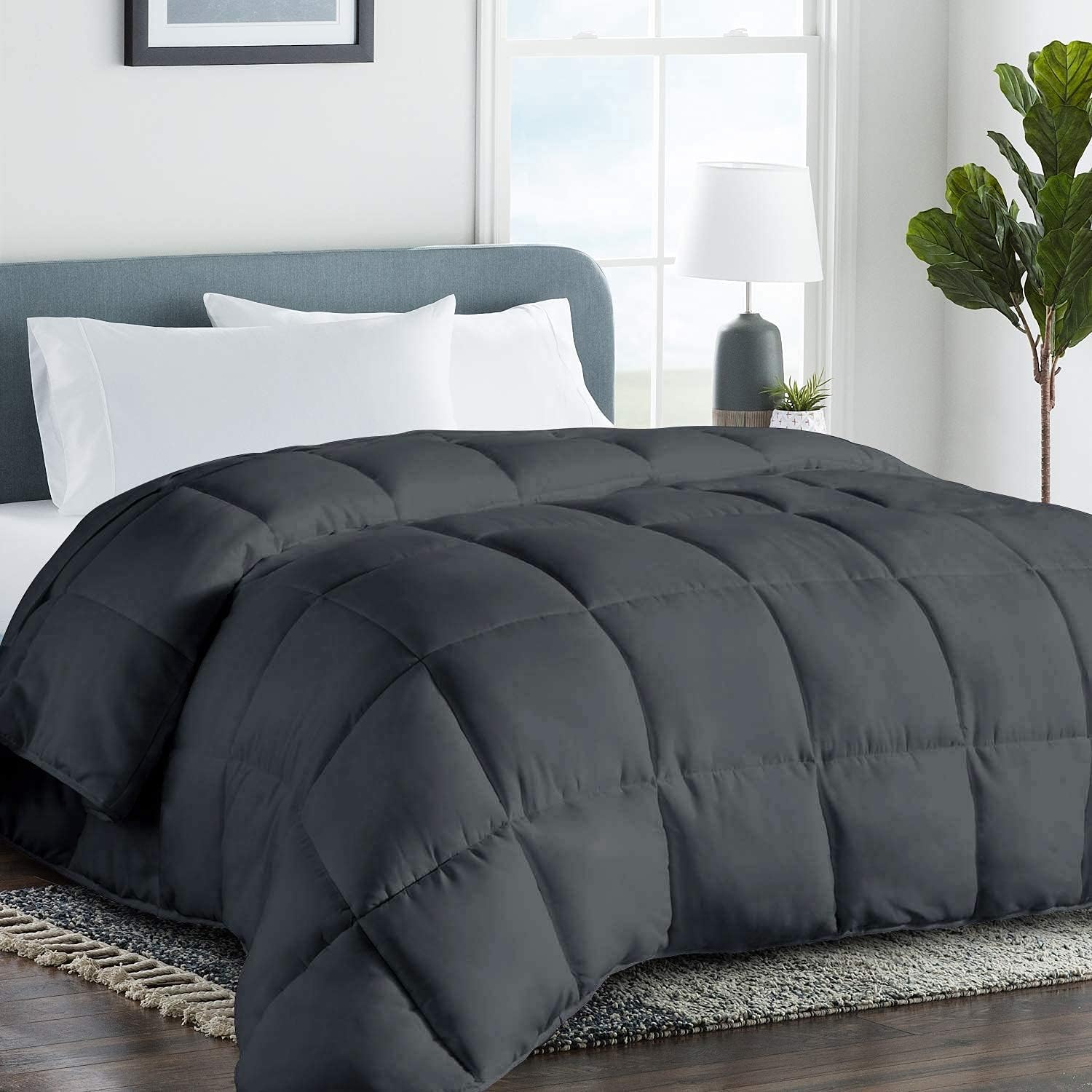 COHOME All Season Queen Cooling Comforter - Premium 2100 Series Down Alternative Comforter - Quilted Duvet Insert with Corner Tabs - Luxury Soft Hotel Comforter - Winter Warm - Reversible - White - Grand Goldman