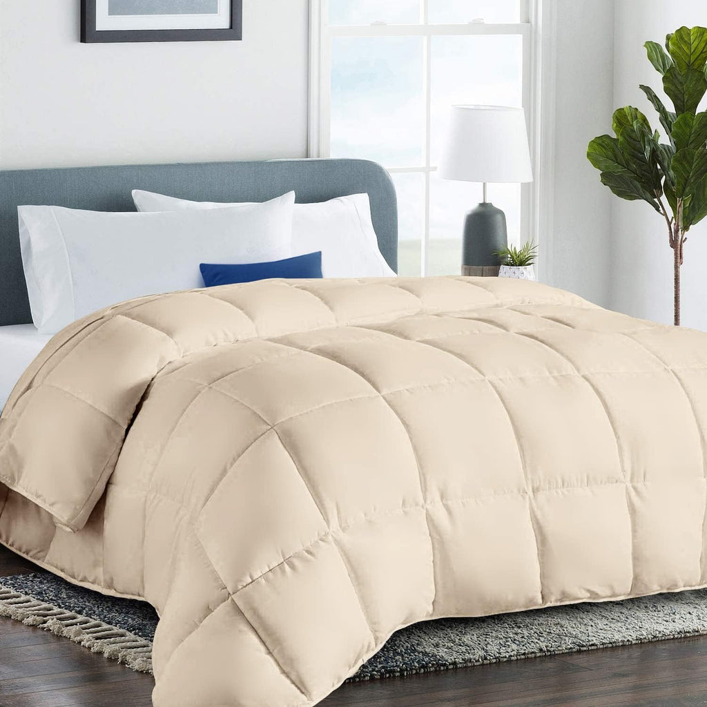 COHOME All Season Queen Cooling Comforter - Premium 2100 Series Down Alternative Comforter - Quilted Duvet Insert with Corner Tabs - Luxury Soft Hotel Comforter - Winter Warm - Reversible - White - Grand Goldman