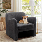 COLAMY Mid Century Modern Accent Chair Set of 2, Comfy Living Room Chair, Black Leather Accent Chair, Faux Leather Reception Armchair with Metal Legs for Living Room Bedroom Reception Office, Black - Grand Goldman