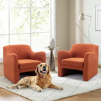 COLAMY Mid Century Modern Accent Chair Set of 2, Comfy Living Room Chair, Black Leather Accent Chair, Faux Leather Reception Armchair with Metal Legs for Living Room Bedroom Reception Office, Black - Grand Goldman