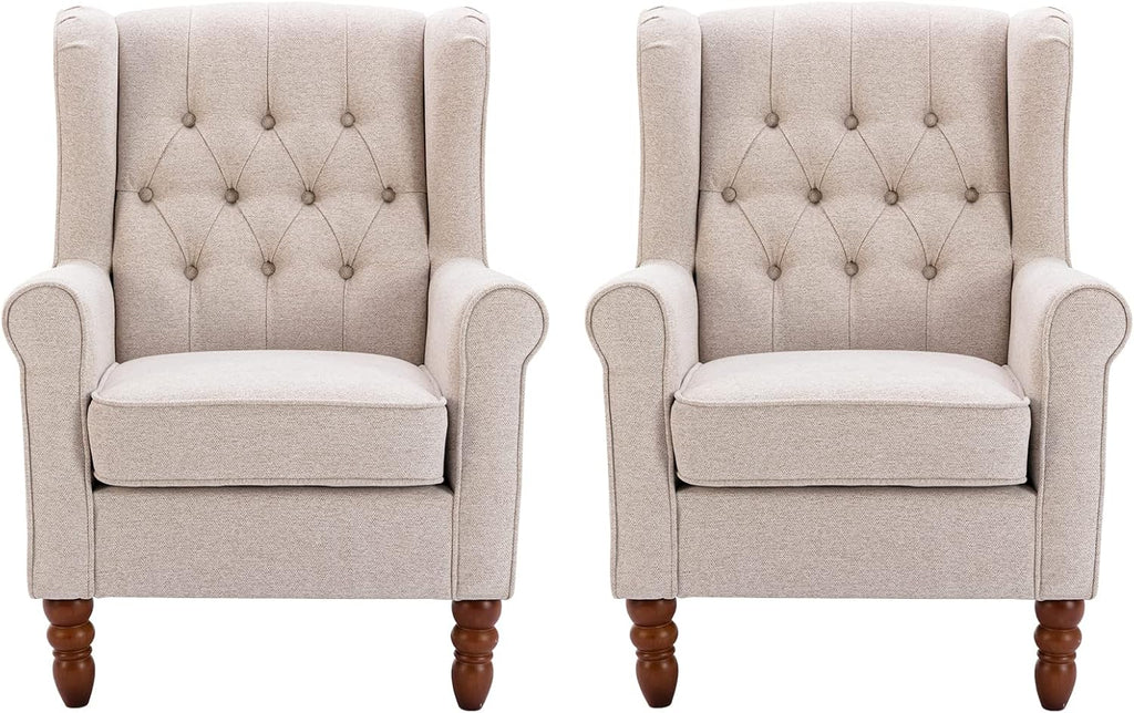 COLAMY Mid Century Modern Accent Chair Set of 2, Comfy Living Room Chair, Black Leather Accent Chair, Faux Leather Reception Armchair with Metal Legs for Living Room Bedroom Reception Office, Black - Grand Goldman