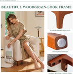 COLAMY Sherpa Accent Chair with Storage Ottoman Set, Upholstered Barrel Arm Chair with Footrest, Modern Living Room Chair with Back Pillow, Cream - Grand Goldman