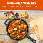 COMMERCIAL CHEF 5-Quart Cast Iron Dutch Oven with Skillet Lid - Grand Goldman