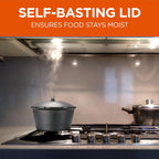 COMMERCIAL CHEF 5-Quart Cast Iron Dutch Oven with Skillet Lid - Grand Goldman