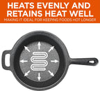 COMMERCIAL CHEF 5-Quart Cast Iron Dutch Oven with Skillet Lid - Grand Goldman