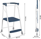 COSCO 2-Step Kitchen Stepper™ Adult Folding Step Stool, Kids Folding "Helper" (Steel/Resin) - Grand Goldman