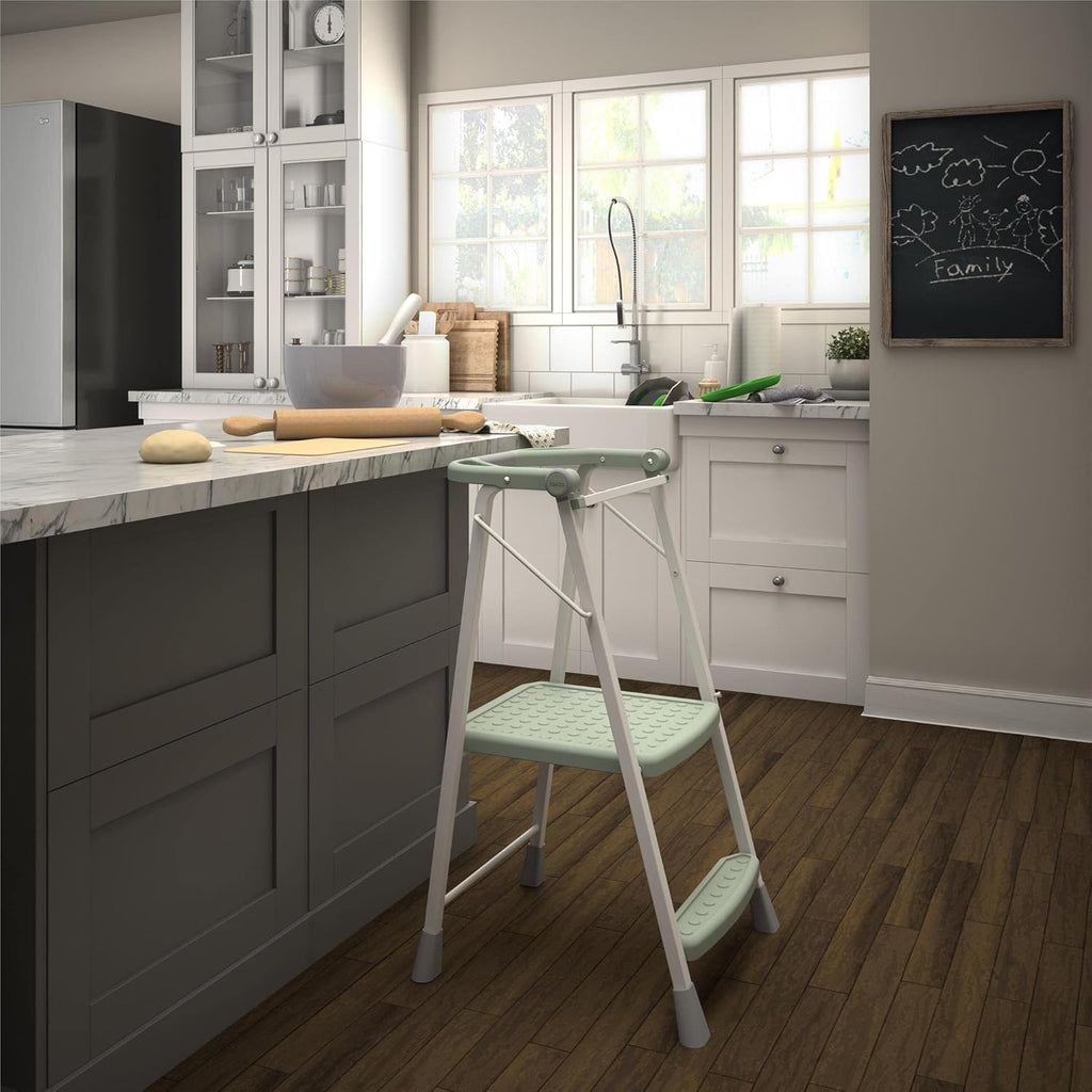 COSCO 2-Step Kitchen Stepper™ Adult Folding Step Stool, Kids Folding "Helper" (Steel/Resin) - Grand Goldman