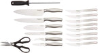 CUISINART Block Knife Set, 15pc Ultra Ultra- Sharp Cutlery Knife Set with Steel Blades for Precise Cutting , Lightweight, Stainless Steel, Durable & Dishwasher Safe, C77SS-15PK - Grand Goldman