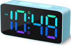 Cadmos Super Loud Alarm Clock for Heavy Sleepers Adults,Digital Clock with 7 Color NightLight,Adjustable Volume,USB Charger,Small Clocks for Bedrooms,Ok to Wake Up for Kids,Teens (White+RGB) - Grand Goldman