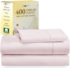 California Design Den 100% Cotton Sheets - 400 Thread Count Sateen Queen Sheets Set Deep Pocket, Soft Queen Size Bed Sheets, Cooling Sheets Queen Size Bed Set, Durable Cotton Bed Sheets (White Sheets) - Grand Goldman