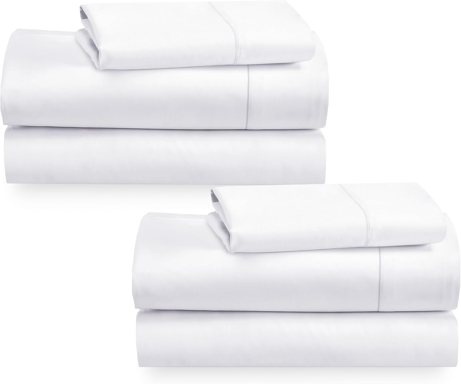 California Design Den 100% Cotton Sheets - 400 Thread Count Sateen Queen Sheets Set Deep Pocket, Soft Queen Size Bed Sheets, Cooling Sheets Queen Size Bed Set, Durable Cotton Bed Sheets (White Sheets) - Grand Goldman