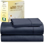 California Design Den 100% Cotton Sheets - 400 Thread Count Sateen Queen Sheets Set Deep Pocket, Soft Queen Size Bed Sheets, Cooling Sheets Queen Size Bed Set, Durable Cotton Bed Sheets (White Sheets) - Grand Goldman