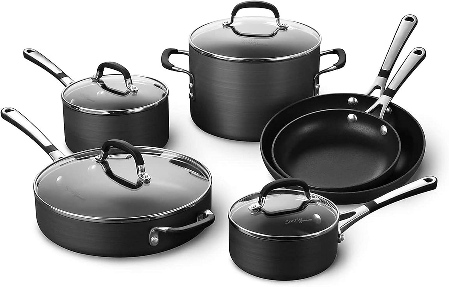 Calphalon® Hard-Anodized Nonstick 10-Piece Cookware Set - Grand Goldman