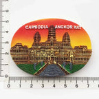 Cambodia Fridge Magnets Southeast Asia Tourist Souvenirs Magnetic fridge Sticker Angkor Wat  Apsara Stickers for Refrigerator - Grand Goldman