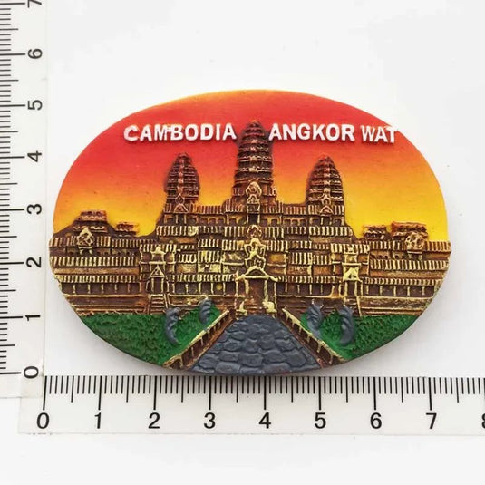 Cambodia Fridge Magnets Southeast Asia Tourist Souvenirs Magnetic fridge Sticker Angkor Wat  Apsara Stickers for Refrigerator - Grand Goldman