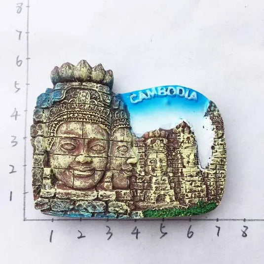 Cambodia Fridge Magnets Southeast Asia Tourist Souvenirs Magnetic fridge Sticker Angkor Wat  Apsara Stickers for Refrigerator - Grand Goldman