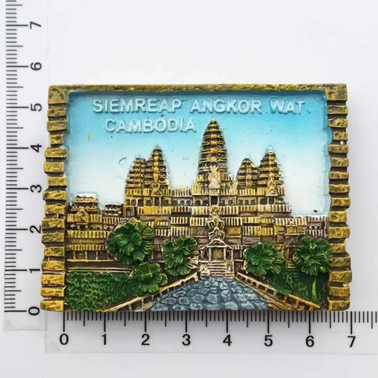 Cambodia Fridge Magnets Southeast Asia Tourist Souvenirs Magnetic fridge Sticker Angkor Wat  Apsara Stickers for Refrigerator - Grand Goldman