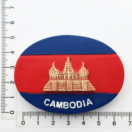 Cambodia Fridge Magnets Southeast Asia Tourist Souvenirs Magnetic fridge Sticker Angkor Wat  Apsara Stickers for Refrigerator - Grand Goldman