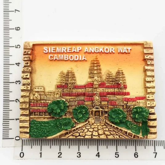 Cambodia Fridge Magnets Southeast Asia Tourist Souvenirs Magnetic fridge Sticker Angkor Wat  Apsara Stickers for Refrigerator - Grand Goldman