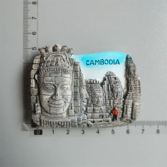 Cambodia Fridge Magnets Southeast Asia Tourist Souvenirs Magnetic fridge Sticker Angkor Wat  Apsara Stickers for Refrigerator - Grand Goldman