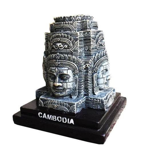 Cambodia Angkor Wat Desktop Furnishing Southeast Asia Tourism Souvenir  Khmer Smiling Four-sided Buddha Decoration Ornaments - Grand Goldman