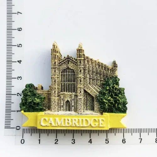 Cambridge Oxford University Landmark Building UK Travel Memorial Gift Hand-painted Magnetic Fridge Magnet Home Decoration - Grand Goldman