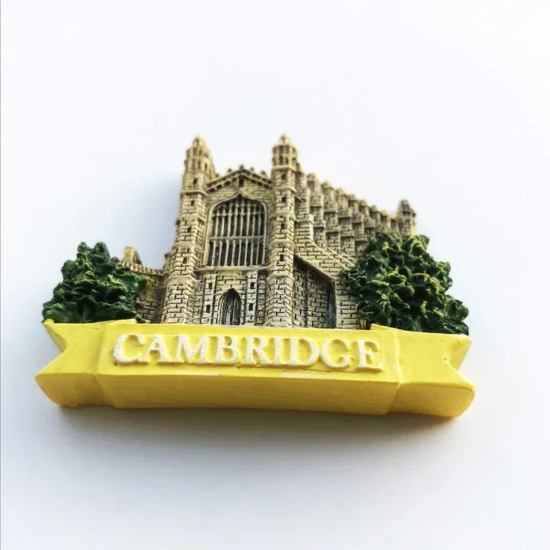 Cambridge Oxford University Landmark Building UK Travel Memorial Gift Hand-painted Magnetic Fridge Magnet Home Decoration - Grand Goldman