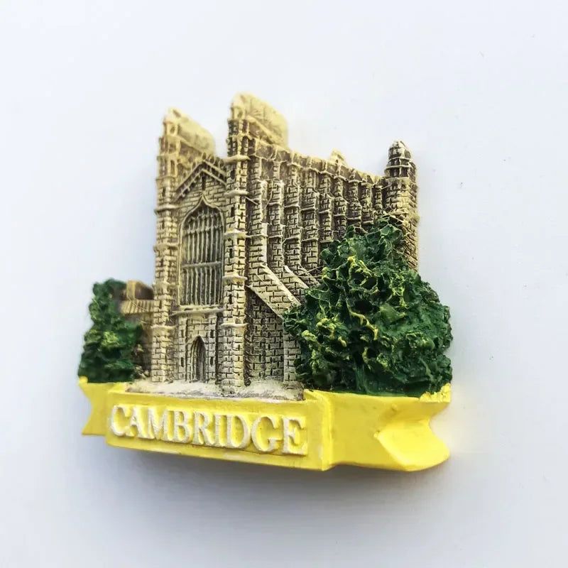 Cambridge Oxford University Landmark Building UK Travel Memorial Gift Hand-painted Magnetic Fridge Magnet Home Decoration - Grand Goldman