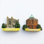 Cambridge Oxford University Landmark Building UK Travel Memorial Gift Hand-painted Magnetic Fridge Magnet Home Decoration - Grand Goldman