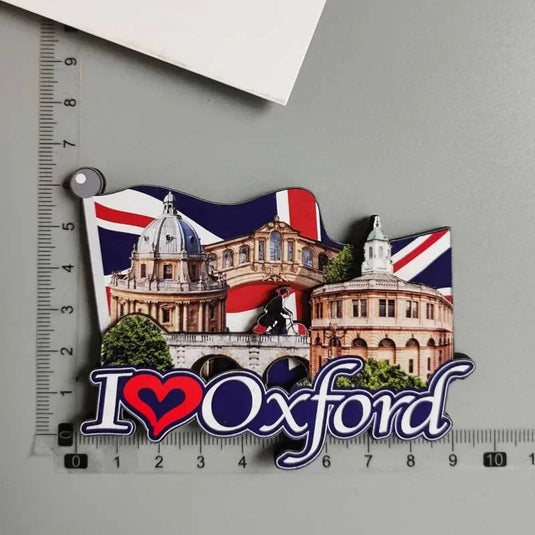 Cambridge Oxford University Landmark Building UK Travel Memorial Gift Hand-painted Magnetic Fridge Magnet Home Decoration - Grand Goldman