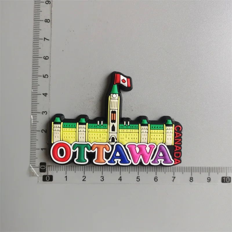 Canada Montrel Quebec Spain Madrid Barcelona France Kenya travel souvenir decorative craft gift magnetic refrigerator stickers - Grand Goldman