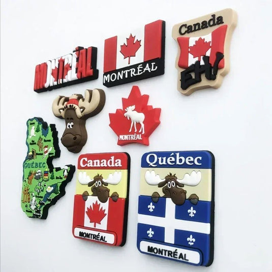 Canada Montrel Quebec Spain Madrid Barcelona France Kenya travel souvenir decorative craft gift magnetic refrigerator stickers - Grand Goldman