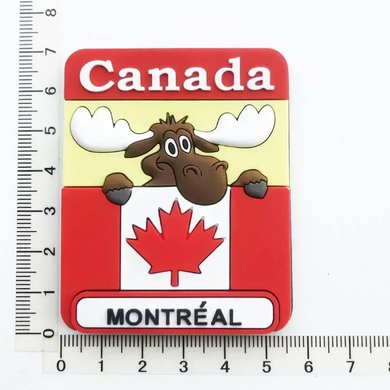 Canada Montrel Quebec Spain Madrid Barcelona France Kenya travel souvenir decorative craft gift magnetic refrigerator stickers - Grand Goldman