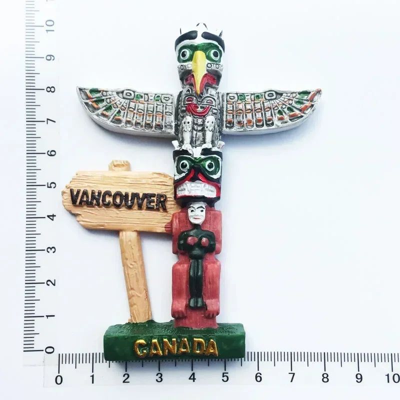 Canada QUEBEC Vancouver Totems Fridge Magnet Toronto Victoria Tourist Souvenir House Decoration Refrigerator Magnetic Stickers - Grand Goldman