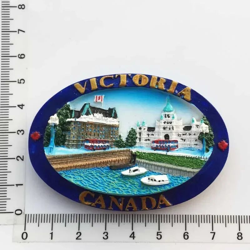Canada QUEBEC Vancouver Totems Fridge Magnet Toronto Victoria Tourist Souvenir House Decoration Refrigerator Magnetic Stickers - Grand Goldman