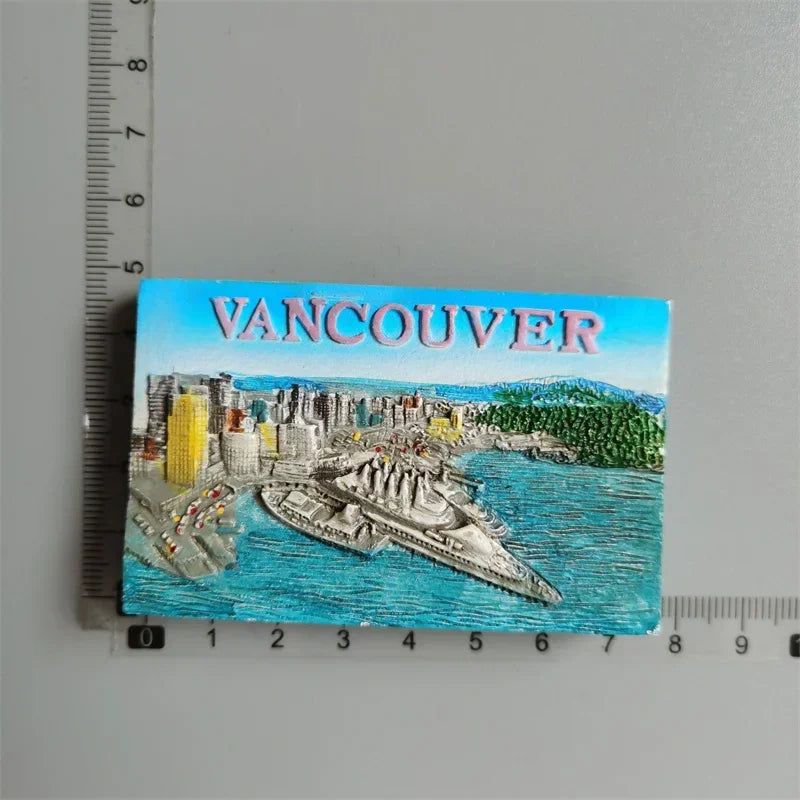 Canada QUEBEC Vancouver Totems Fridge Magnet Toronto Victoria Tourist Souvenir House Decoration Refrigerator Magnetic Stickers - Grand Goldman